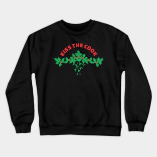 KISS THE COOK - Mistletoe - Christmas Crewneck Sweatshirt